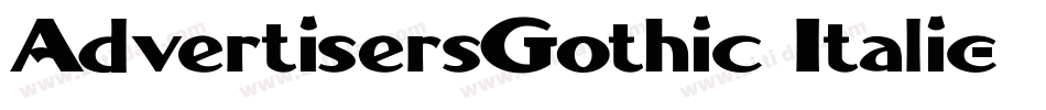 AdvertisersGothic Italic字体转换